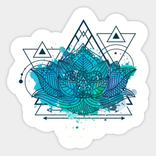 Lotus triangle Sticker